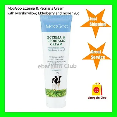 $33.99 • Buy MooGoo Eczema & Psoriasis Cream  With Marshmallow, Elderberry 120g Moo Goo EBC