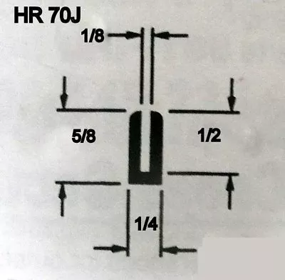 1/8  Rubber Edge Trim HR70J SOLD BY THE FOOT In Black U Channel EPDM • $2.25