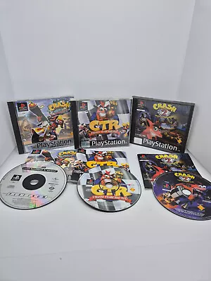 Crash Bandicoot PS1 Playstation 1 BUNDLE Cortex Racing CTR CB 3 Warped CIB • £44.99