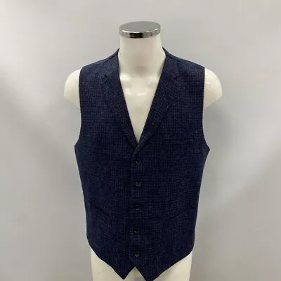 Dales Tweed Waistcoat Men's UK Size 44 Navy Blue RMF53-RH • $10.09