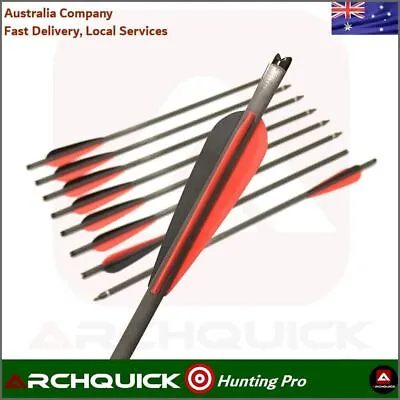ARCHQUCK 12x Crossbow Pure Carbon Arrows 18  20  Crossbow Bolts Archery Hunting • $89.50