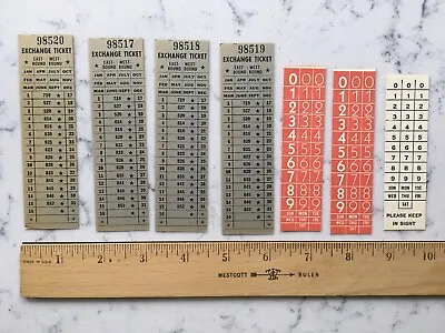 Group Lot Vintage New York Central System Railroad Train Check Exchange Tickets • $10.16
