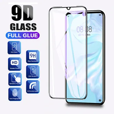 For Huawei P20 P30 Pro Lite Tempered Glass 9D Full Cover Curved Screen Protector • £1.99