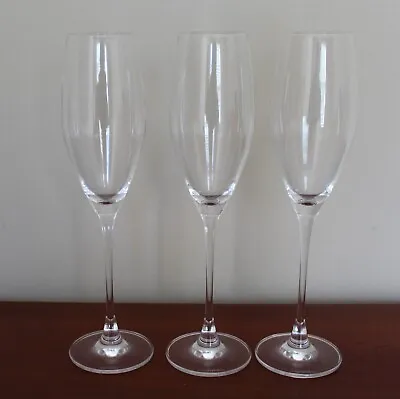 Set Of 3 Villeroy & Boch Crystal Allegorie Fluted Champagne Glasses Germany 11  • $69.99