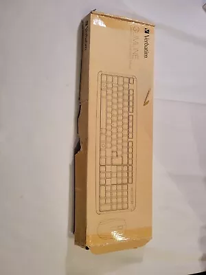 Verbatim Slimline Corded Usb Keyboard & Mouse NIB • $14.99