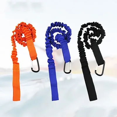 Stretchable Kayak Paddle Coiled Leash With Safety Hook Fishing Pole Tether • $9.39