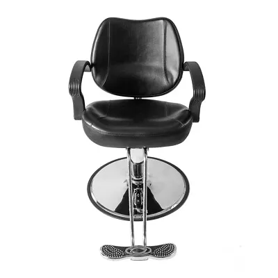 Vintage Style Black Woman Barber Chair Hydraulic Beauty Salon Equipment • £126.08