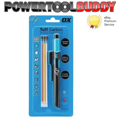OX Tools Tuff Carbon Marking Auto Pencil Graphite Coloured Leads Tile P503210 • £10