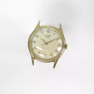 1960's Gents 14K GF 32MM Ivory Dial Tissot Swiss 17J Automatic Watch & New Band • $2.25