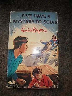Vintage Famous Five A Mystery To Solve Hardback Book Enid Blyton 1962 Hodder 1st • £6.99