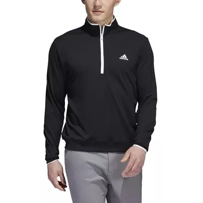 Adidas Primegreen 1/4 Zip UPF Golf Pullover Black Small - Code 3053 RRP £38.00 • £0.99