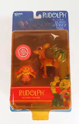 RUDOLPH Figure Light Up Nose W/ DollSealed Christmas Island Of Misfit Toys 2001 • $24.95