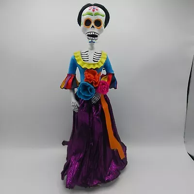 La Catrina Mexican Skeleton Figurine Day Of The Dead Art 16  Tall Preowned • $68