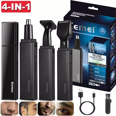 Mens 4-In-1 Ear/Nose/Eyebrow/Beard Hair Trimmer Clipper Grooming Shaving Kit HOT • $14.49