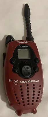 Single Replacement Motorola TalkaboutT5200 Red/Black Walkie Talkie Two-Way Radio • $16.48