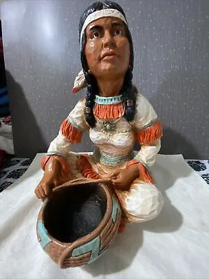 Indian Woman And Child Statue V. Kendrick Universal Statuary 1976 Squaw Papoose • $29.99
