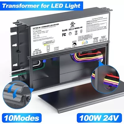 100W Dimmable LED Driver 24V Triac Dimmable Power Supply AC To DC Transformer • $79.99