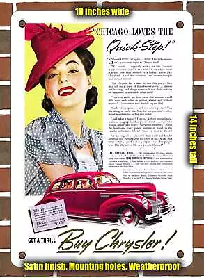 METAL SIGN - 1939 Chrysler Royal 4 Door Sedan Chicago - 10x14 Inches • $24.61