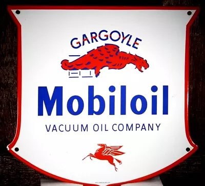 Mobiloil Gargoyle Vacuum Oil Company Porcelain Collectible Rustic Advertising  • $99.95