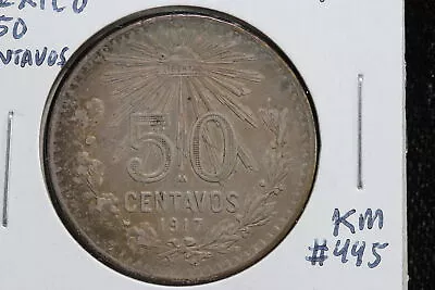 1917 Mexico 50 Centavos Silver KM# 445 4VX2 • $15.40
