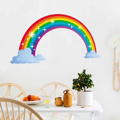 Large Dreamy Rainbow Wall Art Sticker Kids Boys Girls Bedroom Decor Stickers • £4.79