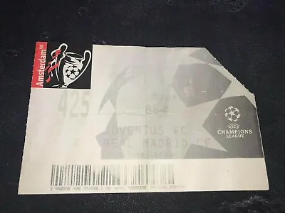 Ticket UEFA CHAMPIONS LEAGUE FINAL 1998 Real Madrid Spain - Juventus Italy • £60