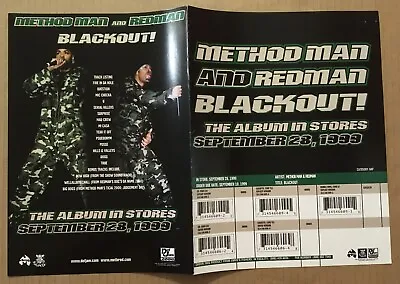 Wu Tang Clan METHOD MAN & REDMAN Fold Open PROMO TRADE AD Poster Of Blackout CD • $34.99