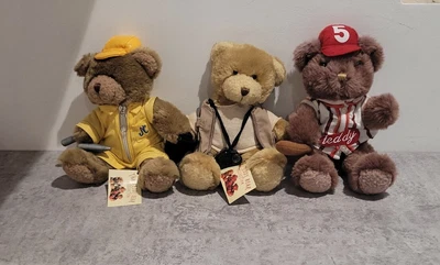 £11.99 • Buy The Teddy Bear Collection Bundle Of 3 Collectable Teddy Bears Builder Baseball