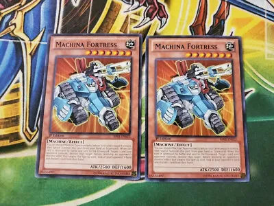 Yugioh - Machina Fortress BP01-EN022 NM 1st Ed Black Rare X2 • $3.64