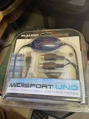 NEW M-Audio USB To Midisport Uno 1X1 MIDI Interface Adapter 16 Midi Channel FAST • $25