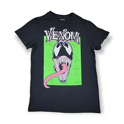 Marvel Venom Retro Black Graphic Short Sleeve Crew Neck T-Shirt Size Small • $4.99