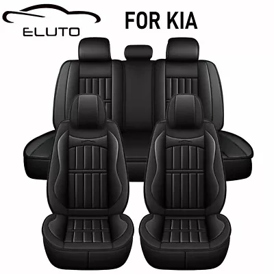 $70.99 • Buy For Kia 5-Seat Luxury Leather Car Seat Cover Front Rear Full Protector Non-slip