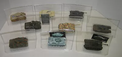 Corgi Fighting Machines WWII & Modern Tank Lot Of 9 T-34 Sherman Tiger Panzer IV • $63.85