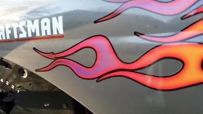 Devils Tails Flame Decals Tangerine/Plum  6pc For Craftsman Murray Riding Mower • $26.95