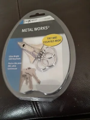 Metal Works  Die Cast Model Ultra Bright Led Keychain Aeroplane New • $7.39
