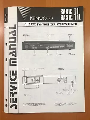 Original Service Manual & Schematic Kenwood Basic T1 / T1l Stereo Tuner D409 • $9.71