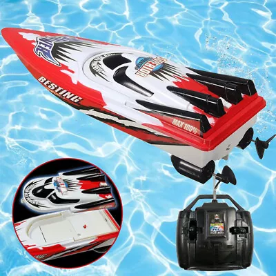 RC Boat15km/h Fast Remote Control Boat RC Racing Boats For Kids Water Toys • $28.91