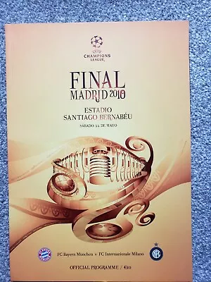 UEFA CHAMPIONS LEAGUE FINAL 2010 Inter Milan V Bayern Munich Official Programme  • £9.99