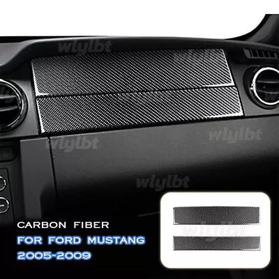 Carbon Fiber Dashboard Safety Air Bag Panel Trim Sticker For Ford Mustang 05-09 • $68.50