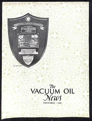 Vacuum Oil News Mobiloil Mobil Oil Gargoyle November 1928 16pp. Scarce VGC • $29.99