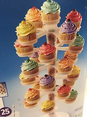 Wilton Adjustable Cupcake Tower Stand 25 Cupcake Centerpiece Fillable Candy • $10.98