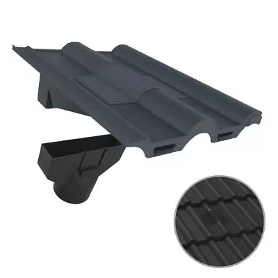 £54.99 • Buy Grey Double Roman Roof Tile Vent & Adapter, Marley Redland Russell Sandtoft