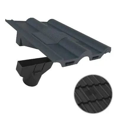 Grey Double Roman Roof Tile Vent & Adapter Marley Redland Russell Sandtoft • £54.99