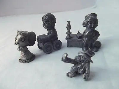 Lot 5 Small Miniature Pewter Figure Figurine Kid Child Mouse Desk Wagon Tennis • $24.99