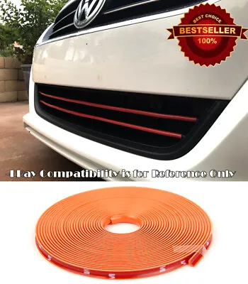 $12.86 • Buy Orange Rubber Overlay Trim Cover For VW Porsche Audi Upper Lower Grille Air Dam