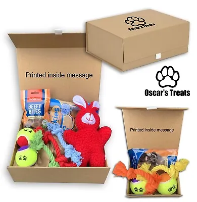 £23.99 • Buy Personalised Large Custom Dog Christmas Gift Treat Box Hamper Dog Toys New Puppy