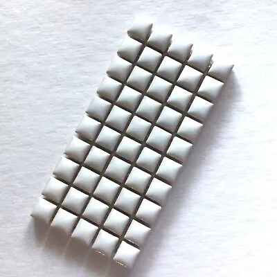 3/8 Inch - 50 Tiles - White Ceramic Mosaic Tiles - 10 Mm - Arts And Craft • $4.25