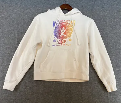 Obey Hoodie Sweatshirt Pullover Make Art Not War Graphic Women’s Juniors Small • $18.88