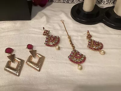 Bollywood Style Indian Ethnic Earrings For Wedding Party • $38