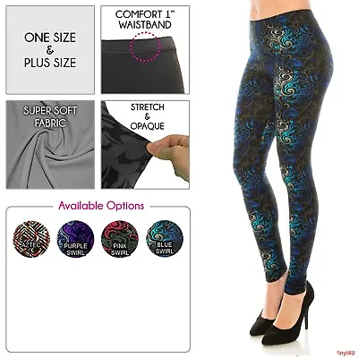 $11.69 • Buy Multi-Color Patterned Leggings For Women *Free Shipping*